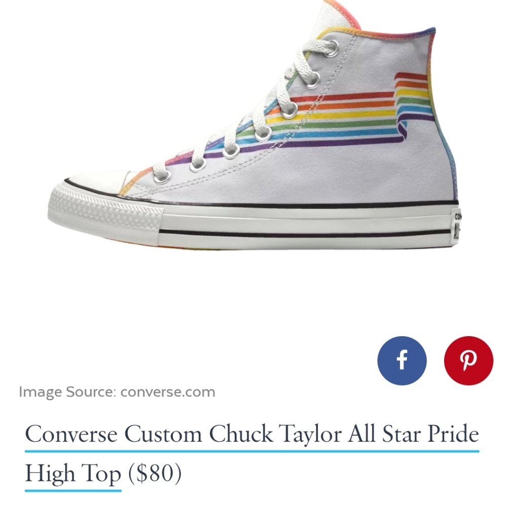 Converse Custom Chuck Taylor All Star Pride High Top Men's size 15
